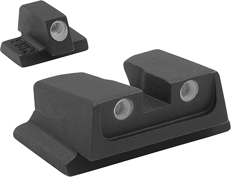 Meprolight USA 117663101 Tru-Dot  Green Tritium White Outline Front Sight-Green Tritium White Outline Rear Sight Smith  &  Wesson M & P (Non Optics Ready)
