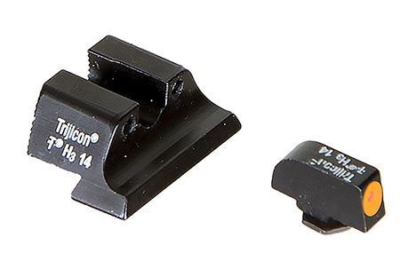 Trijicon 600543 HD Night Sights  Green/Tritium Orange Outline Front Sight-Green Tritium Black Outline Rear Sight Glock 20/21 Large Frame