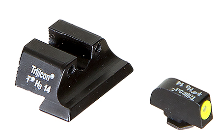 Trijicon 600545 HD Night Sights  Green/Tritium Yellow Outline Front Sight-Green Tritium Black Outline Rear Sight Glock 20/21 Large Frame