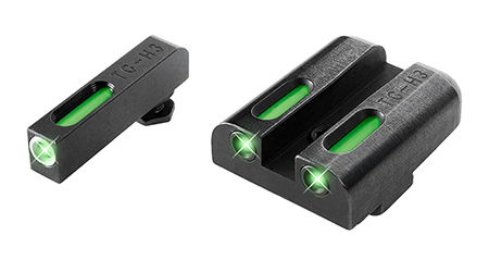 TruGlo TG13GL2A TFX  Black | Green Tritium  &  Fiber Optic White Outline Front Sight Green Tritium  &  Fiber Optic Rear Sight