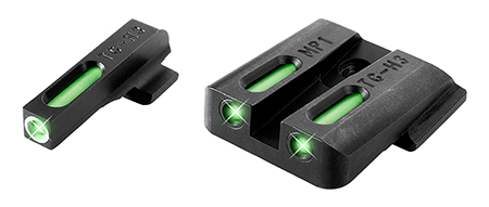 TruGlo TG13MP1A TFX  Black | Green Tritium  &  Fiber Optic White Outline Front Sight Green Tritium  &  Fiber Optic Rear Sight