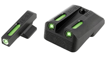 TruGlo TG13NV1A TFX  Black | Green Tritium  &  Fiber Optic White Outline Front Sight Green Tritium  &  Fiber Optic Rear Sight