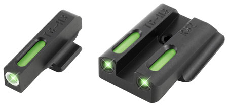 TruGlo TG13RS2A TFX  Black | Green Tritium  &  Fiber Optic White Outline Front Sight Green Tritium  &  Fiber Optic Rear Sight