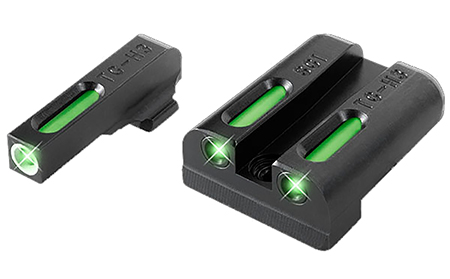 TruGlo TG13SG2A TFX  Black | Green Tritium  &  Fiber Optic White Outline Front Sight Green Tritium  &  Fiber Optic Rear Sight