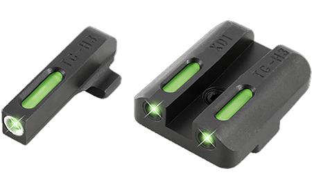 TruGlo TG13XD1A TFX  Black | Green Tritium  &  Fiber Optic White Outline Front Sight Green Tritium  &  Fiber Optic Rear Sight
