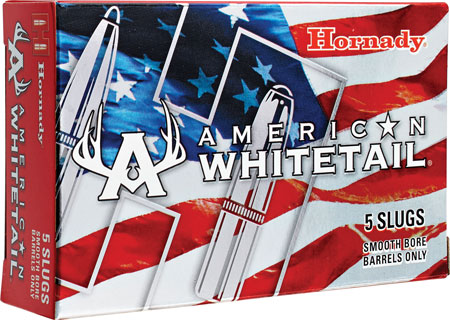 Hornady 86234 American Whitetail  12 Gauge 2.75" 1 oz Rifled Slug Shot 5 Per Box/ 20 Case