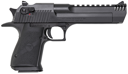 Magnum Research DE357IMB Desert Eagle Mark XIX 357 Mag 6" with Muzzle Brake 9+1 Matte Black Carbon Steel Frame  &  Slide Black Rubber Grip