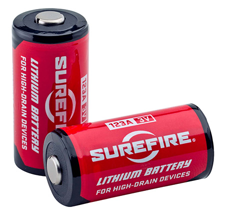 SureFire SF6BC 123A Batteries  Red/Black 3.0 Volts 1,500 mAh (6) Single Pack Clamshell