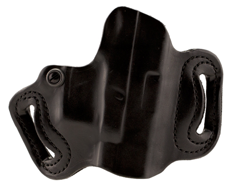 DeSantis Gunhide 086BAE1Z0 Mini Slide  OWB Black Leather Belt Slide Compatible w/Most Glock Belt 1.75" Wide Right Hand