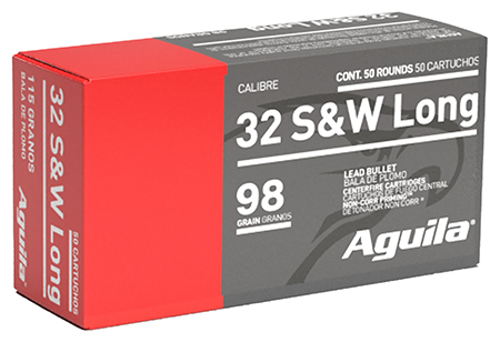 Aguila 1E322340   32S&W Long 98gr Lead Round Nose 50 Per Box/20 Case