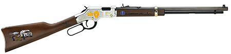 Henry H004EMS Golden Boy EMS Tribute Edition 22 LR, 16 LR/21 Short, 20" Blued 20" Octagon Steel Barrel,  Nickel-Plated Steel Engraved Receiver, American Walnut Stock Engraved, Right Hand