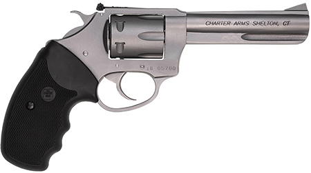 Charter Arms 72242 Pathfinder Target 22 LR, 8 Shot 4.20" Matte Stainless Steel Barrel  &  Cylinder, Anodized Aluminum Frame w/Black Finger Grooved Rubber Grip, Exposed Hammer