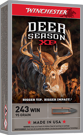 Winchester Ammo X243DS Deer Season XP 243Win 95gr Extreme Point 20 Per Box/10 Case