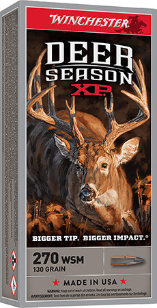 Winchester Ammo X270SDS Deer Season XP  270WSM 130gr Extreme Point 20 Per Box/10 Case