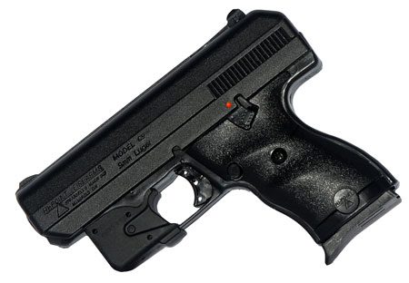 Hi-Point 916LLTGM C9  9mm Luger 8+1 3.50" Black Steel Barrel, Black Powder Coated Serrated Steel Slide, Black Polymer Frame Black Polymer Grip, LaserLyte Laser