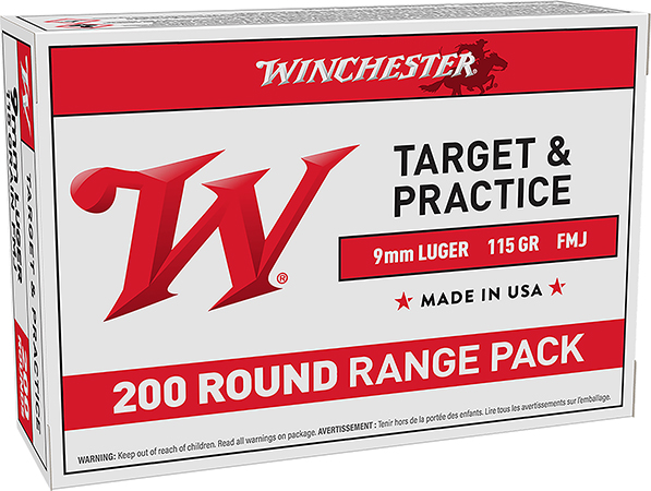 Winchester Ammo USA9W USA  9mmLuger 115gr Full Metal Jacket 200 Per Box/5 Case