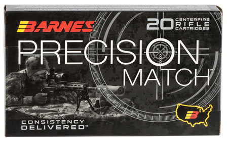 Barnes Bullets 30740 Precision Match  300Win Mag 220gr Open Tip Match Boat Tail 20 Per Box/10 Case