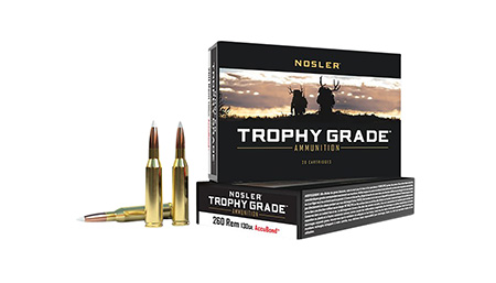 Nosler 60024 Trophy Grade  260Rem 130gr Nosler AccuBond 20 Per Box/10 Case