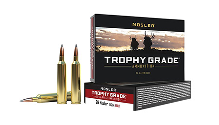 Nosler 60122 Trophy Grade Long-Range 26Nosler 142gr Nosler Spitzer AccuBond Long Range 20 Per Box/10 Case