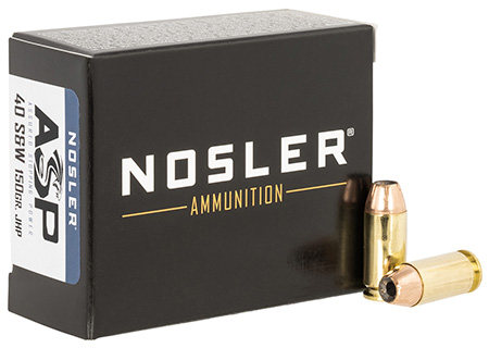 Nosler 51283 Assured Stopping Power Handgun 40S&W 150gr Jacketed Hollow Point 20 Per Box/20 Case