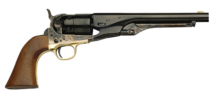 Traditions FR18602 1860 Army Break Open 44 Cal #11 Percussion 8" 6 Shot Color Case Hardened Frame Blued Barrel  &  Cylinder Walnut Grip