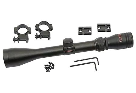 Traditions A1171 Muzzleloader Scope Pack 3-9x 40mm Duplex Reticle Matte Black Includes Medium Rings  &  2 Piece Base