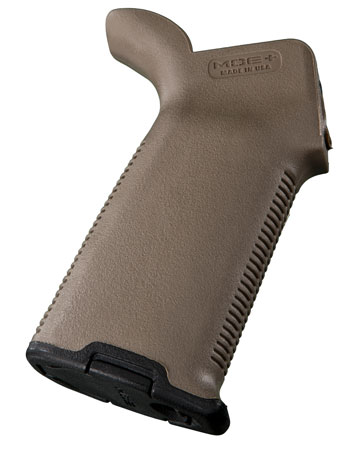 Magpul MAG416-FDE MOE+ Grip Textured Flat Dark Earth Polymer with OverMolded Rubber for AR-15, AR-10, M4, M16, M110, SR25