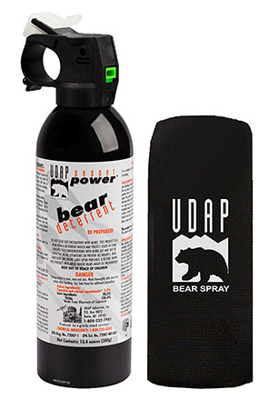 UDAP 18CP Magnum Bear Spray  OC Pepper Range Up to 35 ft 13.40 oz Includes Chest Holster