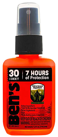 Ben's 00067190 30  Odorless Scent Spray Repels Ticks  &  Biting Insects 1.25 oz Effective Up to 8 hrs