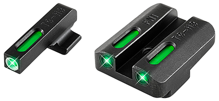 TruGlo TG13FN3A TFX  Black | Green Tritium  &  Fiber Optic White Outline Front Sight Green Tritium  &  Fiber Optic Rear Sight