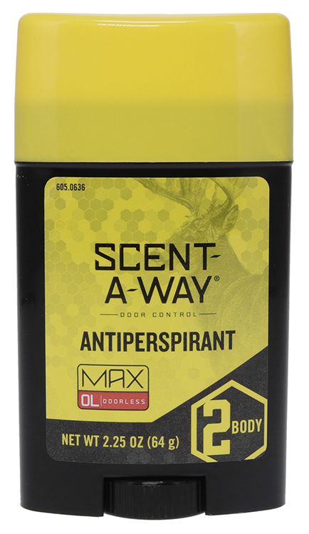 Scent-A-Way 07739 Max Antiperspirant Odor Eliminator Odorless Scent 2.25 oz Stick