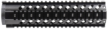 Aim Sports MT061 AR Handguard  10" Mid-Length Style Made of Aluminum with Black Anodized Finish  &  Quad Rail