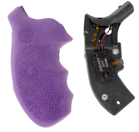Hogue 60086 OverMolded Red Laser Enhanced Monogrip Purple Smith  &  Wesson J-Frame Round Butt (Standard Full Size)