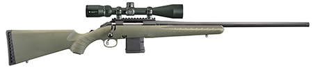 Ruger 26953 American Predator Full Size 6.5 Creedmoor 3+1 22" Matte Black Threaded Barrel, Matte Black Picatinny Rail Steel Receiver, Moss Green Fixed Synthetic Stock, Vortex Crossfire II 4-12x44mm