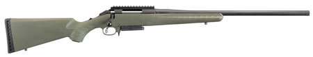 Ruger 26948 American Predator  Full Size 6mm Creedmoor 3+1 22" Matte Black Threaded Barrel, Matte Black Steel Receiver w/Picatinny Rail, Moss Green Fixed Synthetic Stock Right Hand