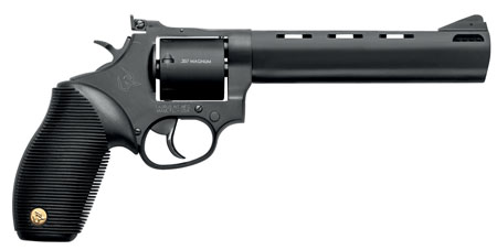 Taurus 2-692061 692  Medium 38 Special +P/357 Mag/9mm Luger 7 Shot 6.50" Matte Black Vent Rib Barrel, Cylinder  &  Frame, Black Ribber Grip, Transfer Bar Safety, Exposed Hammer, 2 Cylinders