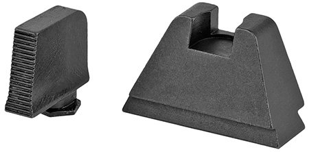 AmeriGlo GL506 Optic Compatible Sight Set for Glock  3XL Tall Serrated Front Sight-Black Rear Sight