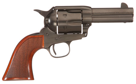 Taylors  &  Company 550884DE Runnin Iron Black Rock 45 Colt (LC) Caliber with 3.50" Barrel, 6rd Capacity Cylinder, Overall Black Nitride Finish Steel, Checkered Walnut Grip  &  Overall Taylor Polish