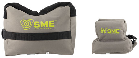 SME SMEGRF Front  &  Rear Gun Rest  Inert Poly Bead Filled Shooting Bags, Suede Leather Topper, Non-Slip Bottom, 600D Polyester