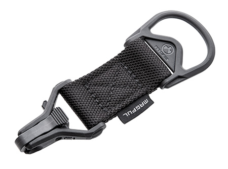 Magpul MAG516-BLK MS1/MS3 Sling Adapter made of Steel with Black Melonite Finish, Polymer Hardware, Nylon 1.25" Webbing  &  Two to One-Point Design for AR-15, M4  &  M16