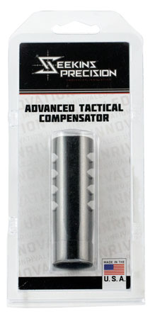 Seekins Precision 0011510039 ATC Muzzle Brake Black Melonite 416R Stainless Steel with 5/8"-24 tpi Threads for 7.62x51mm NATO AR-10