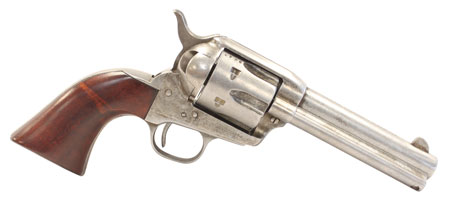 Taylors  &  Company 555111 1873 Cattleman 45 Colt (LC) Caliber with 4.75" Barrel, 6rd Capacity Cylinder, Overall Antique Finish Steel  &  Walnut Grip