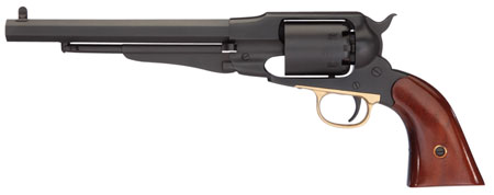 Taylors and Company 550830 1858 Remington Break Open 44 Cal Striker Fire 8" 6rd Black Nitride Walnut Grip