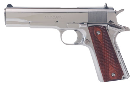 Colt Mfg O1070BSTS 1911 Government 45 ACP 7+1 5" Stainless National Match Barrel, Serrated Slide  &  Frame w/Beavertail, Redwood Grip
