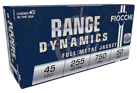 Fiocchi 45LCCMJ Range Dynamics  45Colt 225gr Complete Metal Jacket 50 Per Box/10 Case