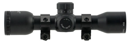 BSA TW4X30 Tactical Weapon  Black Matte 4x 30mm 1" Tube Mil-Dot Reticle Features AR  &  SKS Mounts  &  Rings