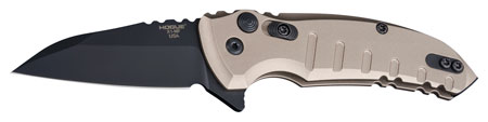 Hogue 24167 X1 MicroFlip 2.75" Folding Wharncliffe Plain Black Cerakote 154CM SS Blade/Matte Flat Dark Earth Anodized Aluminum Handle Includes Pocket Clip