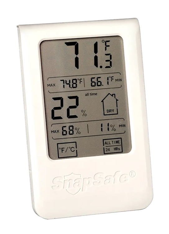 SnapSafe 75909 Gun Safe Hygrometer Gray AAA
