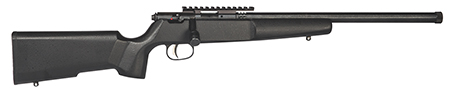 Savage Arms 13823 Rascal Target Youth 22 LR 1rd 16.12" Matte Black Threaded Barrel, Matte Black Picatinny Rail Carbon Steel Receiver, Matte Black Fixed Wood Stock, Right Hand