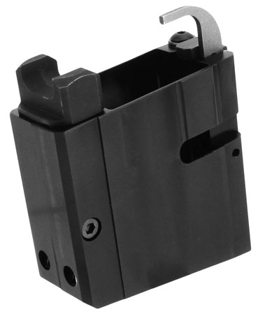 TacFire AD9MMCOLT Magazine Magwell Adapter  made of 6061-T6 Aluminum with Hardcoat Anodized Black Finish for Colt SMG  &  Uzi Style Magazines